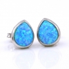 Cercei Picatura cu Azure Opal, argint 925 rodiat, 12mm