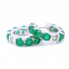 Cercei Redondo cu Paraiba argint 925 rodiat