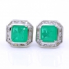 Cercei Cuadrado cu Paraiba argint 925 rodiat, 13mm