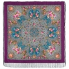 Premium shawl Music of the Sea, wool, fuchsia- 146x146cm