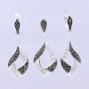 Set Elegance cu marcasite, cercei, pandantiv, argint 925