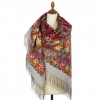 Premium shawl Ladoga, wool, grey- 146x146cm