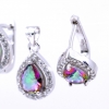 Set Picatura Mistic topaz, cercei, pandantiv, argint 925 rodiat