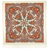 Premium shawl Ladoga, wool, ivory- 146x146cm