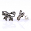 Cercei Fundita cu marcasite, argint 925, 12mm
