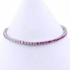 Bratara tennis - 18cm multicolor alb-roz-fuchsia cu cristale, argint 925 rodiat