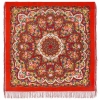 Premium shawl Heart Name-day, wool, red - 146x146cm