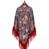 Premium shawl Streets of Posad , wool, red - 146x146cm