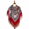 Premium shawl Streets of Posad , wool, red - 146x146cm