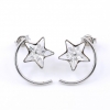 Cercei Star cu cristale Swarovski Crystal, argint 925 rodiat