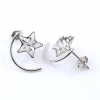 Cercei Star cu cristale Swarovski Crystal, argint 925 rodiat