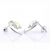 Cercei Star cu cristale Swarovski Aurore Boreale, argint 925 rodiat