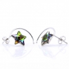 Cercei Star cu cristale Swarovski Vitrail Medium, argint 925 rodiat