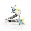 Set complet Star cu cristale Swarovski Aurore Boreale, argint 925 rodiat