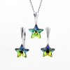 Set complet Star cu cristale Swarovski Vitrail Medium, argint 925 rodiat