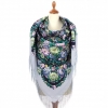 Premium shawl Peahen, wool, grey - 146x146cm