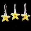 Set Starfish cu cristale Swarovski Aurore Boreale, cercei, pandantiv, argint 925 rodiat