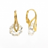 Cercei Marguerite cu cristale Swarovski Crystal, argint 925 placat cu aur