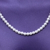 Colier cu perle rotunde Swarovski White, argint 925 rodiat, 42cm