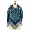 Premium shawl Fulfillment of Desires, wool, blue - 135x135cm