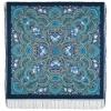 Premium shawl Fulfillment of Desires, wool, blue - 135x135cm