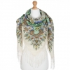 Premium shawl Extravaganza, wool, ivory - 135x135cm