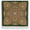 Premium shawl On the wings of tenderness, wool, green - 135x135cm