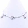 Bratara Smiley, argint 925 rodiat, 17+3cm