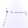 Bratara Smiley, argint 925 rodiat, 17+3cm