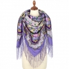 Premium shawl Rain, wool, mauve - 135x135cm