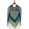 Premium shawl Sultry Wind, wool, green - 135x135cm