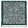 Premium shawl Sultry Wind, wool, green - 135x135cm