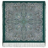 Sal premium Sultry Wind din lana, verde, 135x135cm