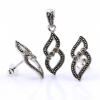 Set Fancy infinit cu marcasite, cercei, pandantiv, argint 925