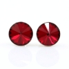 Cercei cu cristale rivoli Swarovski de 8mm Siam, argint 925 rodiat