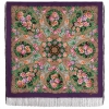 Premium shawl Land of Springs, wool, mauve - 125x125cm