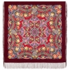 Premium shawl Beauty Girl, wool, garnet - 125x125cm