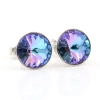 Cercei cu cristale rivoli Swarovski de 8mm Vitrail Light, argint 925 rodiat