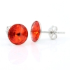Cercei cu cristale rivoli Swarovski de 8mm Hyacinth, argint 925 rodiat