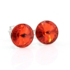 Cercei cu cristale rivoli Swarovski de 8mm Hyacinth, argint 925 rodiat