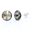 Cercei cu cristale rivoli Swarovski de 8mm Silver Shade, argint 925 rodiat