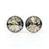 Cercei cu cristale rivoli Swarovski de 8mm Gold Patina, argint 925 rodiat