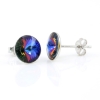 Cercei cu cristale rivoli Swarovski de 8mm Volcano, argint 925 rodiat
