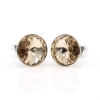 Cercei cu cristale rivoli Swarovski de 8mm Light Silk, argint 925 rodiat