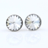 Cercei cu cristale rivoli Swarovski de 8mm Crystal, argint 925 rodiat