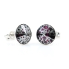 Cercei cu cristale rivoli Swarovski de 8mm Amethyst Silver Patina, argint 925 rodiat