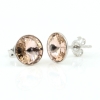 Cercei cu cristale rivoli Swarovski de 8mm Silk, argint 925 rodiat
