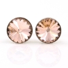 Cercei cu cristale rivoli Swarovski de 8mm Silk, argint 925 rodiat