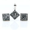 Set Cercei si pandantiv cu cristale Pixie Swarovski Starshine argint 925 rodiat