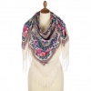 Premium shawl Time for Miracles, wool, cream - 125x125cm